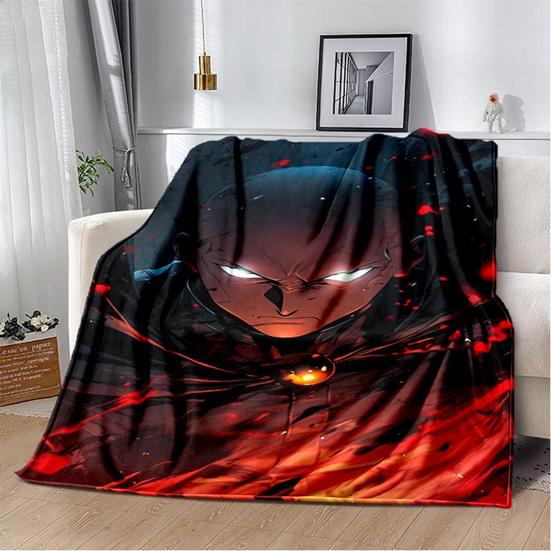3D One Punch Man Saitama Cartoon Anime Soft Blanket,Soft Throw Blanket for Home Bedroom Bed Sofa Travel Cover Child Gift