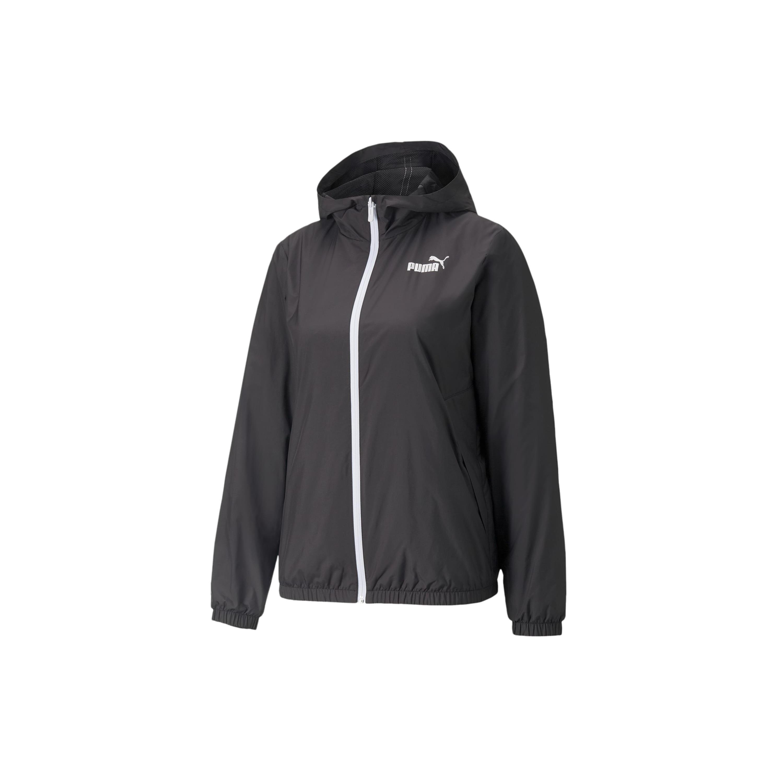 (WMNS) PUMA Essential Solid Windbreaker Jacket Black Women s 847494-01 XS