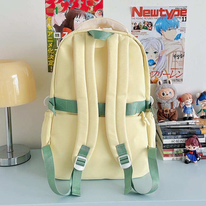 Schoolbag new high-value Japanese ins fresh and sweet candy-colored backpack junior high school students lightweight large-capacity backpack