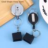 1Pc Black Retractable Rope Chalk Holder W Mounting Clip Billiard Telescoping Chalk Holder Snooker Pool Cue Chalk Holder Keychain