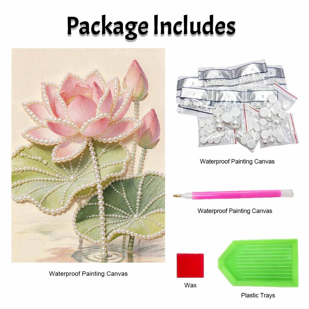 Lotus Pearl Painting Painting Handmade Creative Projects. Home Wall Decoration.