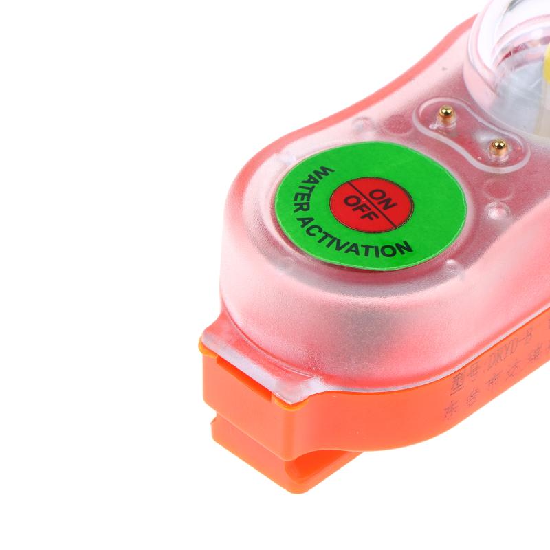 Led Seawater Activated Life Jacket Light Self Lighting Safety Vest Accessory Waterproof Plastic For Adult Survival Gear