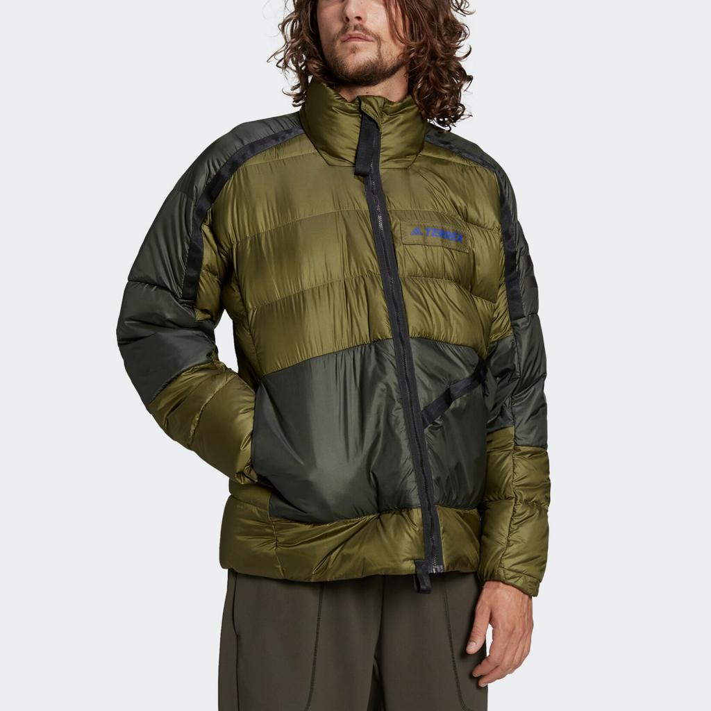 Adidas Down Jacket Men's Dark Olive Green/Deep Earthy Brown GQ3690