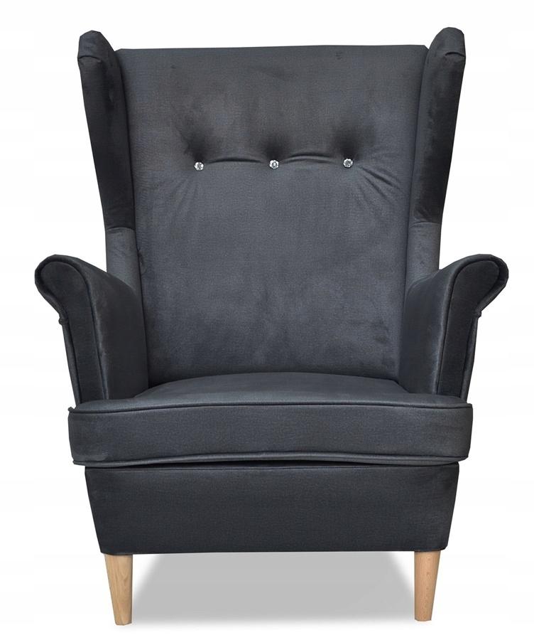 ARI Scandinavian Family Furniture Wing Chair Graphite Velvet Monolit