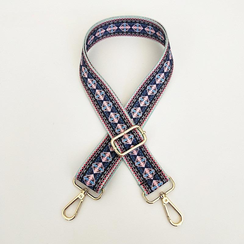 New Ethnic Style Series Women's Bag Shoulder Strap Accessories Adjustable Wide Shoulder Strap Color Bag Versatile Webbing