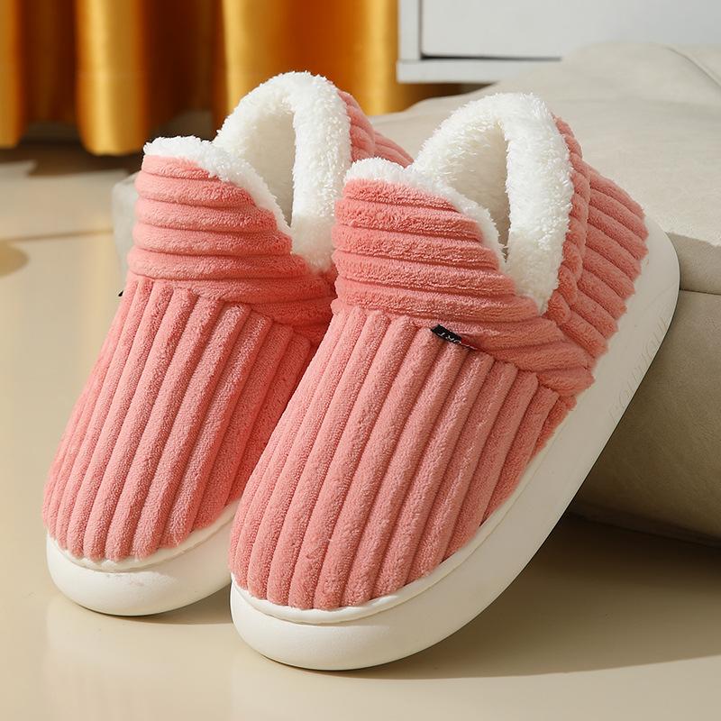Cozy Plush Shoes for Women Men Home Cotton Slippers Comfortable Indoor Slip on Fuzzy Ankle Shoes Thick Bottom Pantuflas Mujer