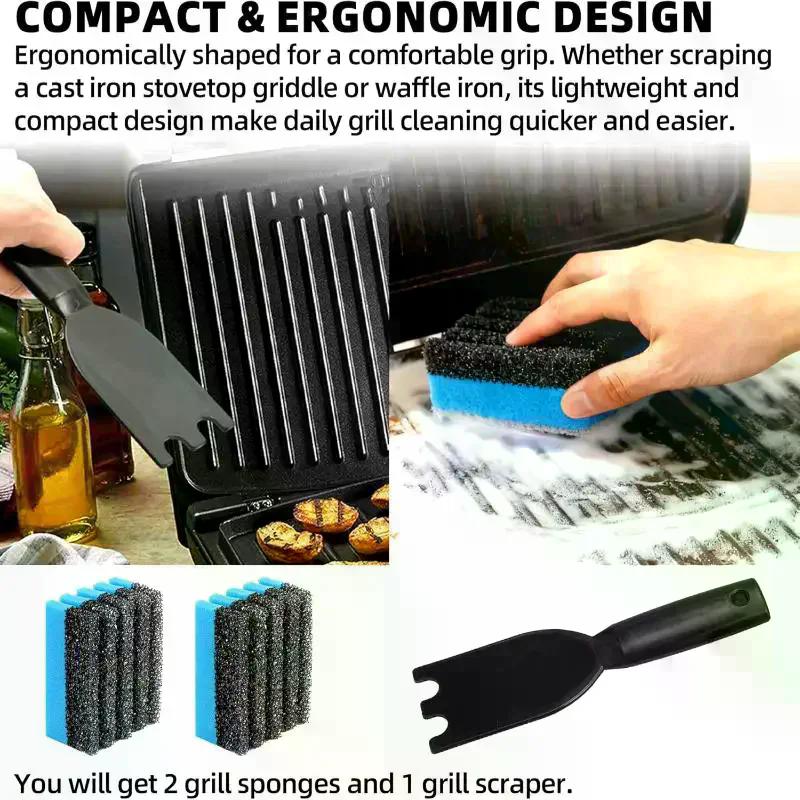 Heat-Resistant Grill Scraper Spatula For George Foreman Indoor Grills Most Other With Grooves