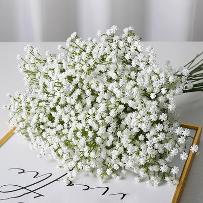 5/10 Stück Künstliche Blumen Schleierkraut Blume Falsche Gypsophila Hochzeitsfeier Heimdeko Floral DIY Brautstrauß Arrangement