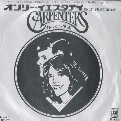7inch Record CARPENTERS - Only Yesterday / Happy AM245 A&M 1975 Japan Pop Used