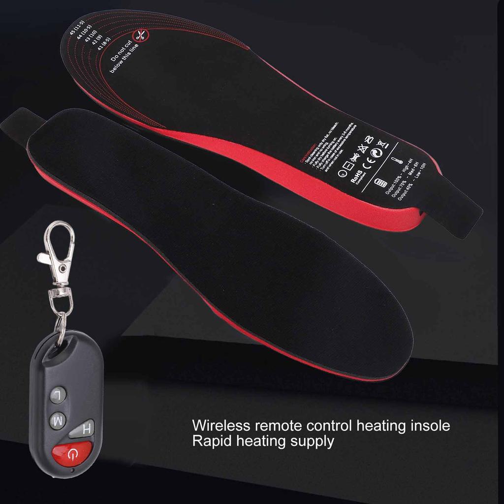 Heated Insoles Cuttable Smart Remote Control USB Rechargeable Electric Heating Insoles for Men Women Outdoor