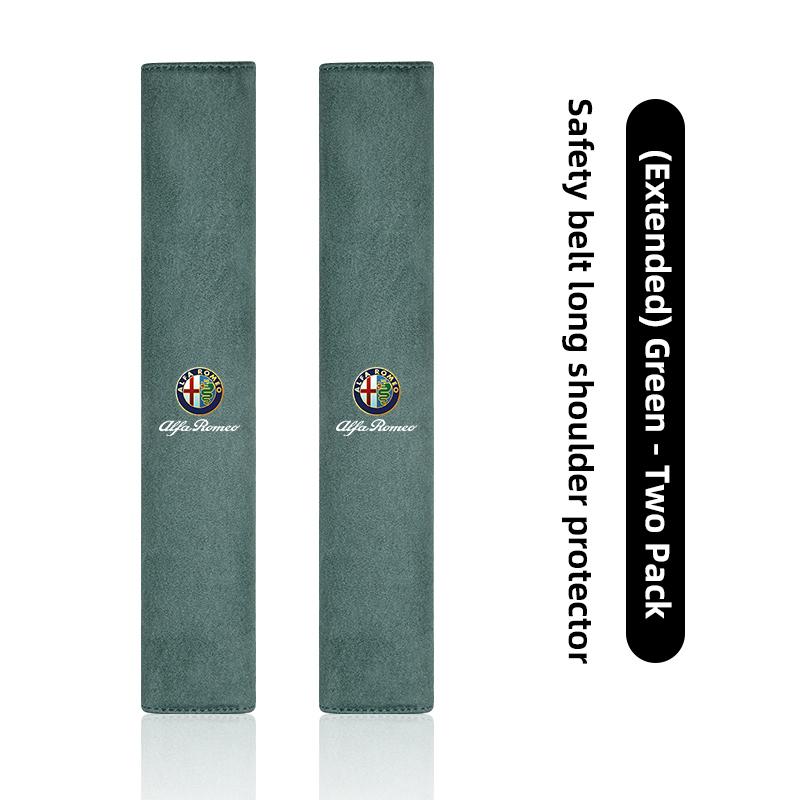 2026 Hot Sticker Suede Car Seat Belt Shoulder Cover Protection SeatBelt Pad Auto Interior For Alfa Romeo 4C 159 166 Giulia Giuli
