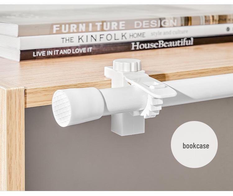 No-Drill Adjustable Curtain Rod and Towel Holder Clips