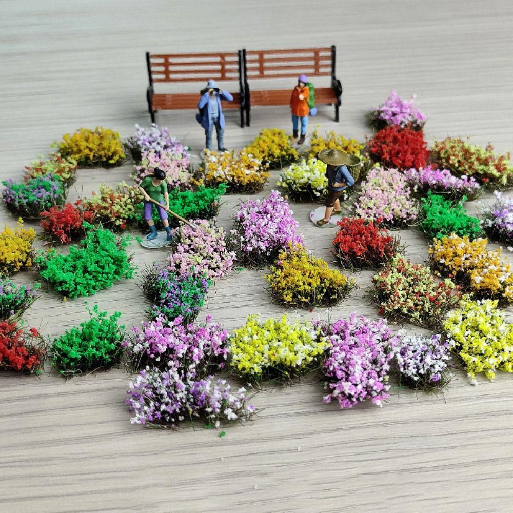 Multicolor Hand Torn Flower Clusters DIY Accessories Height 10mm/16mm Artificial Flower Cluster Sand Table Building Models