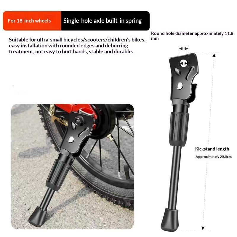 18 Inch Kids Bike Kickstand Adjustable Side Stand for Convenient Bicycle Parking 18IN