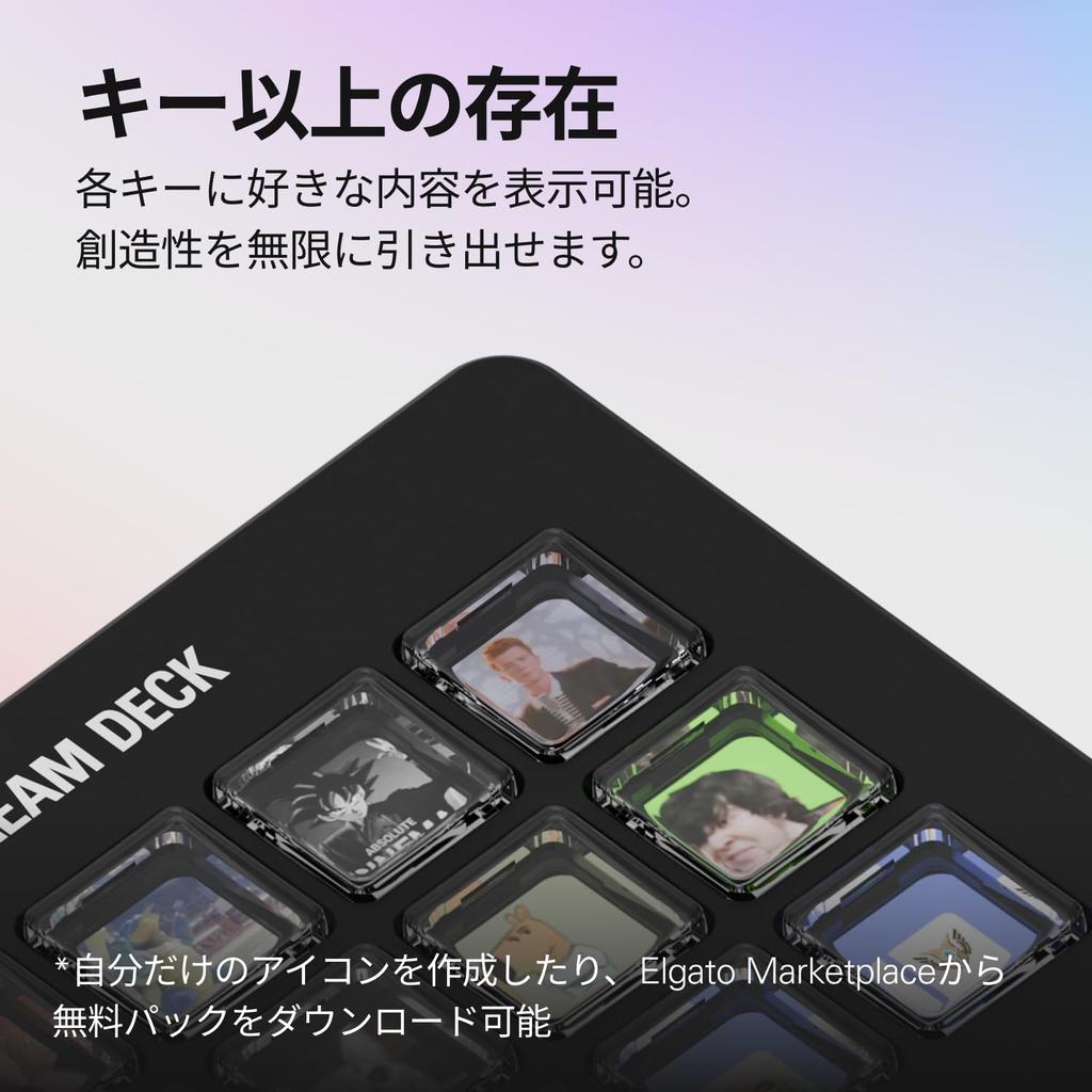 Elgato Stream Deck Scissor Workflow Controller with Customizable Macro Keys for and More with Windows 10 and macOS 13 and Keys OBS, Twitch, Discord,