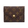 Louis Vuitton Victorine Logo Print Zapínanie na patent Victoria Potiahnuté plátno a kožená peňaženka Dámska peňaženka Fuchsiová M41938