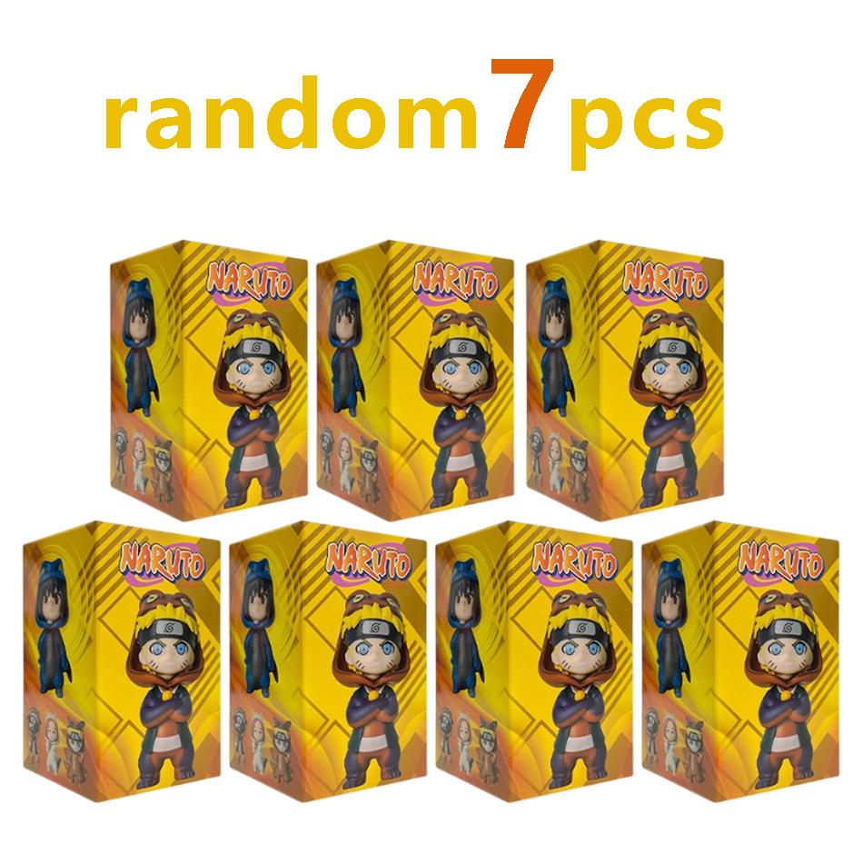 8cm Anime Naruto 9pcs Set Random  Haruno Sakura Kakashi Sasuke Action Figure Movie Model Toy Birthday Christmas Gift