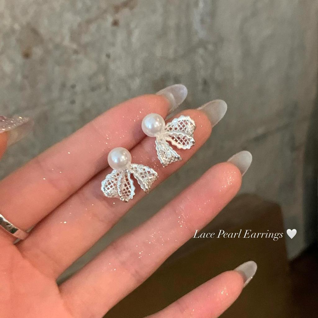 Exquisite S925 Silver Pearl Earrings with Zircon Inlays for Women