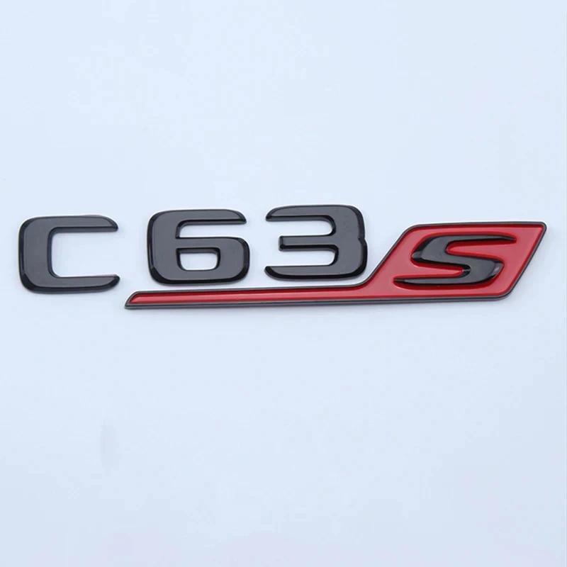 FUP1 3D ABS Black Chrome Car Trunk Letters Emblem Badge Sticker Fit For C63S AMG W205 W204 2019-2022 Non-OEM Auto Accessories