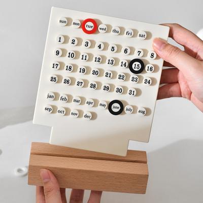 Perpetual Calendar Manual Diy Ring Table Calendar Table Decoration Acrylic Calendar Countdown Reminder Plate