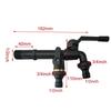 All Copper Tap Water Faucet One Into One Out 4/6/8 Points Valve Switch Thread Garden Irrigation Tank Tap Connector