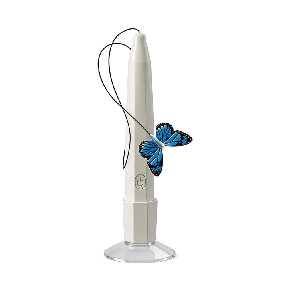 Switchable Butterfly Pattern Cat Teasing Stick Interactive Toy Interactive Cat Toy  for Cat Play