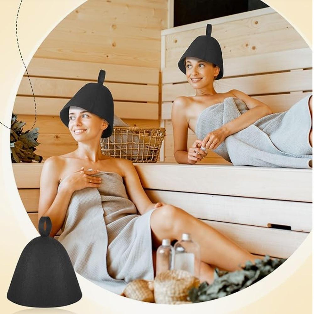 Unisex Felt Sauna Hat Skullies Beanies for Home Steam Room Accessories