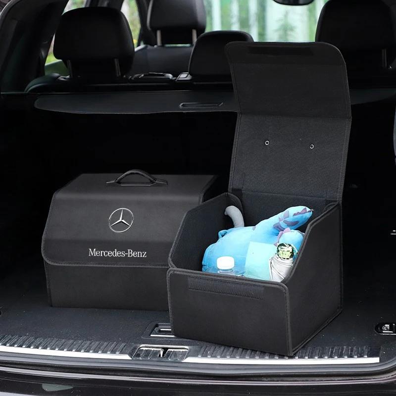 GLC GLB Úložná taška do kufru auta Organizér Kožená krabička na ukládání pro Mercedes Benz AMG W203 W206 W220 W205 W211 W212 W201 W210 W108