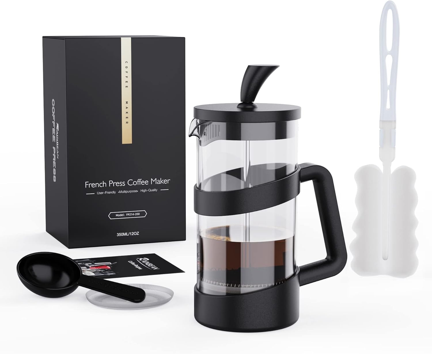 

Mini French Press Coffee Maker, 12 oz, Camping Coffee Press Pot, Small French Press, Tea and Frothed Milk Press United States