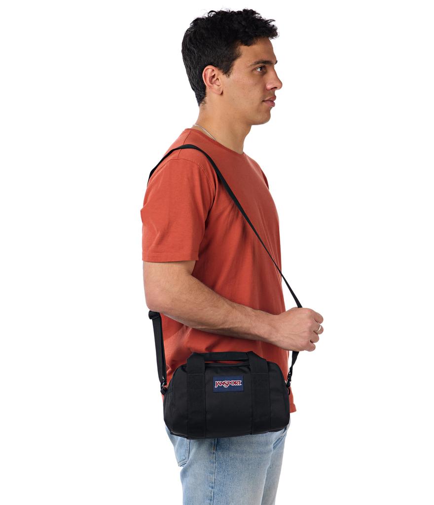 JanSport Weekender Mini Duffel - Travel or Gym Bag, Black, One Size, Mini Duffel.