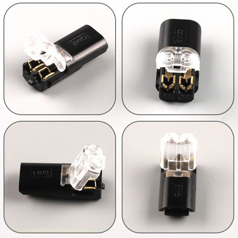 New 18~22AWG Wire Splitter Connector 2P Pluggable Quick Splice Terminals LED Connectors