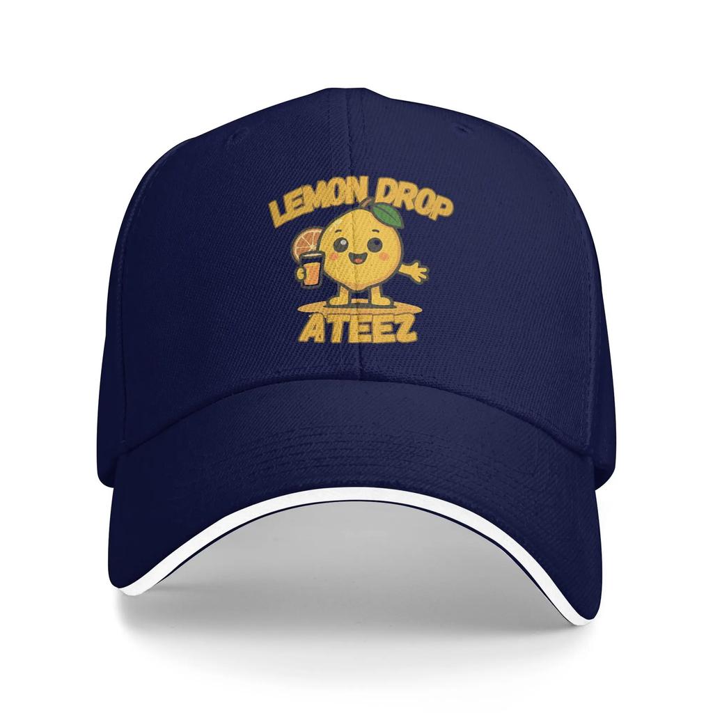 Ateez Aniteez Golden Hour Citroen Accessoires Mannen Vrouwen Baseballpet Papa Hoed Casual Formele Hoofddeksels Verstelbare Pasvorm Snapback Pet