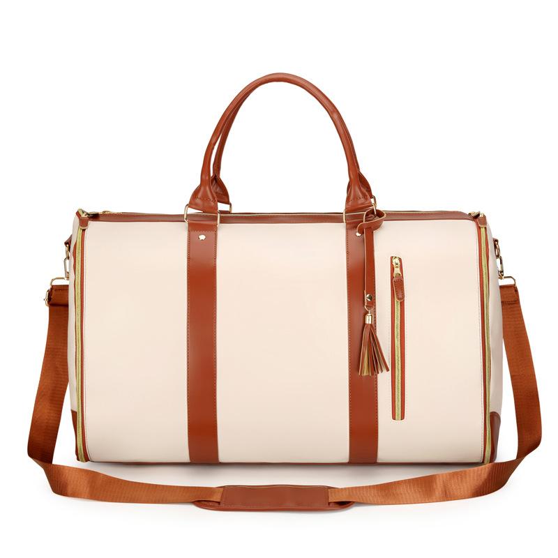 

Дорожная сумка с отделением для костюма, складывающимся для хранения, для деловых поездок - Ручная кладь большой вместимости с отделением для обуви, для спортзала и поездок на выходные белый