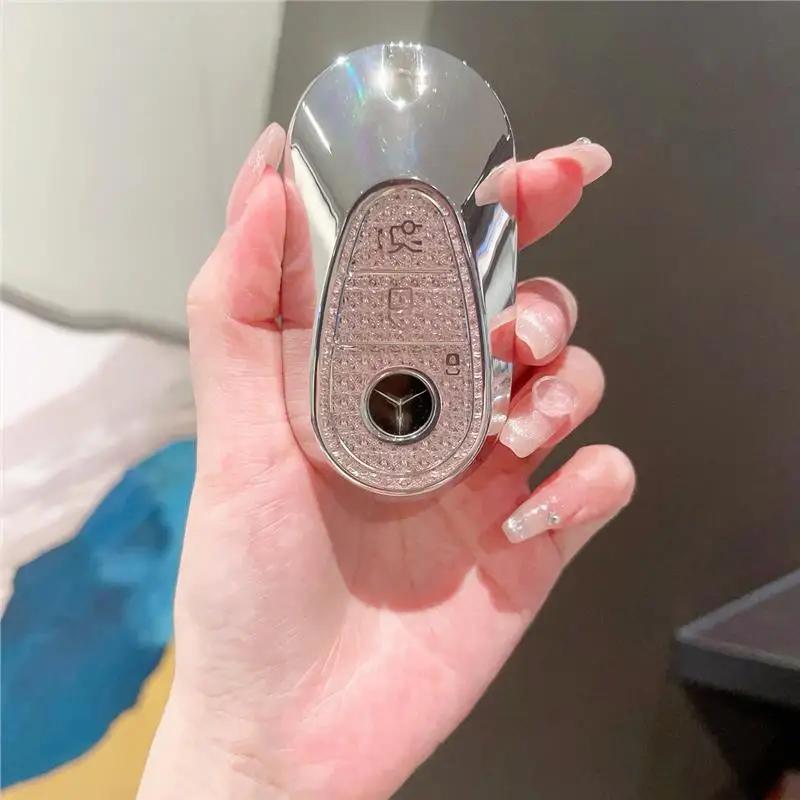 VFO1 Car Remote Key Cover Case Holder shell Women's Bag Fob For Mercedes Benz 2025 New C260L E300L S400L EQE GLC CLE C E S Class