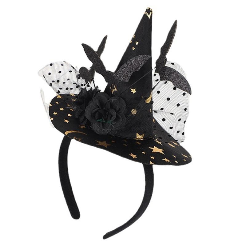 Halloween Cosplay Costume Hairband Witch Hat Headband Holiday Party Headdress