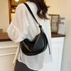 Soft Leather Pleated Crescent Armpit Bag Women's Shoulder Messenger Bag