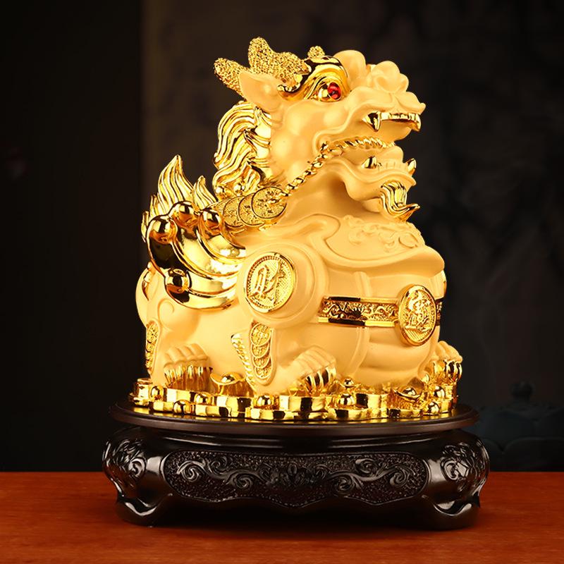 Pixiu Wealth Attraction Ornament - Perfect Office Gift for Friends, Shop Openings, Living Room, or Wine and TV Cabinet Decoration.