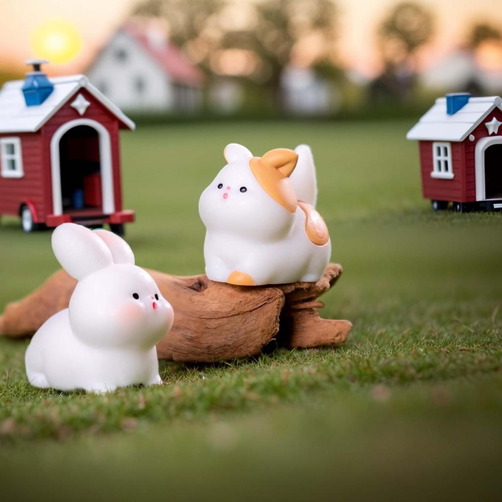 RENEWREVITAL Miniature Set of Cute Animal DIY Car Bonsai Animals Ornaments, 6, Figurines, Desktop, Office, Decor, Gift, Landscape, Ornament,