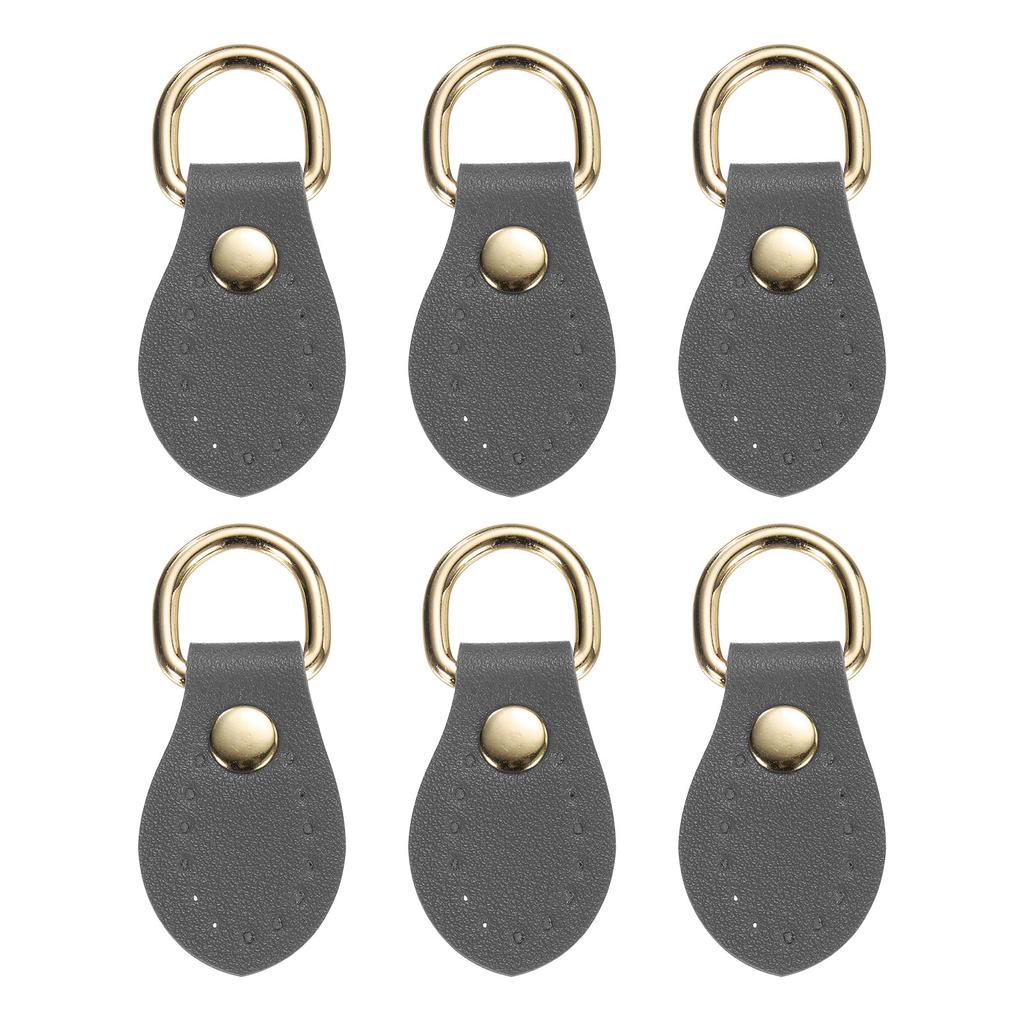 6pcs Purse Strap Mount Hook for Handbag, Sew on Leather Buckle Bag Side D-Ring Clips Replacement Clasp for DIY Shoulder Belt