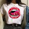 Fruit And Lips Print T Shirt New Fashion Women T Shirt Harajuku Tops Female Graphic Tee Ladies Cute Tee Shirt White Woman T-Shi