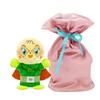 Yoshitoku Melonpanna Plush Doll Kids Will Gift Wrapped In Pink and Red with Ribbon Hand-Dancing (28cm Long) Love,