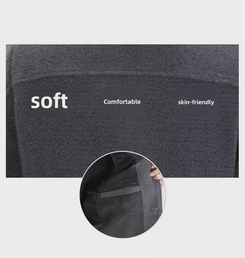 Férfi csúcskategóriás rövid gyapjúkabát – Vastagított őszi/téli hétköznapi dzseki