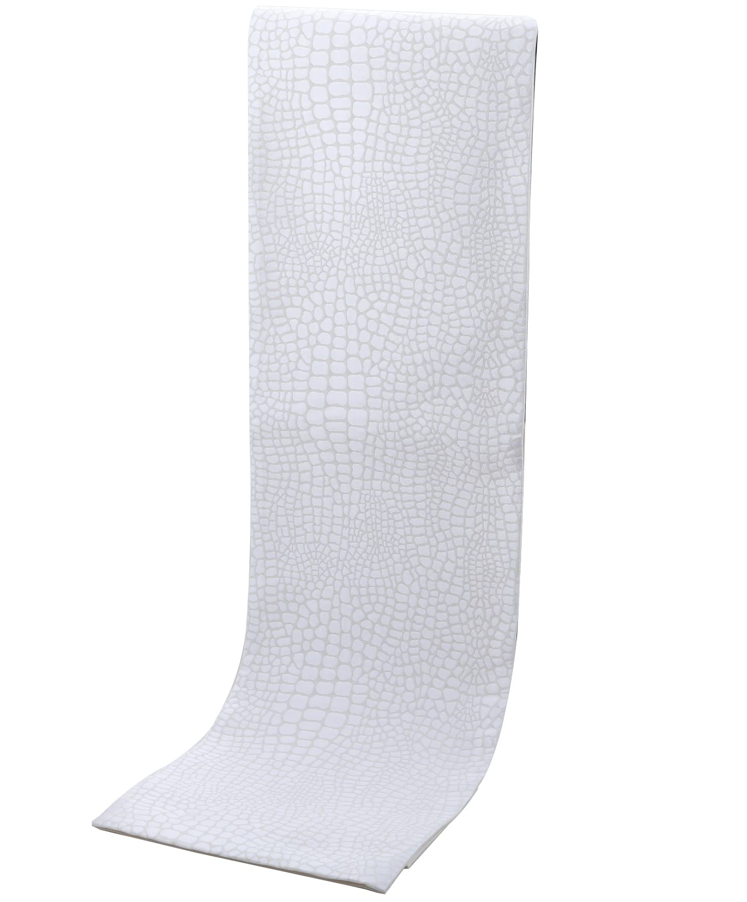 

Already Tailored Furisode Embossed Pattern Fukuro Obi Polyester Made in Japan [Sarasa] Croco-style hp-299 (White) білий