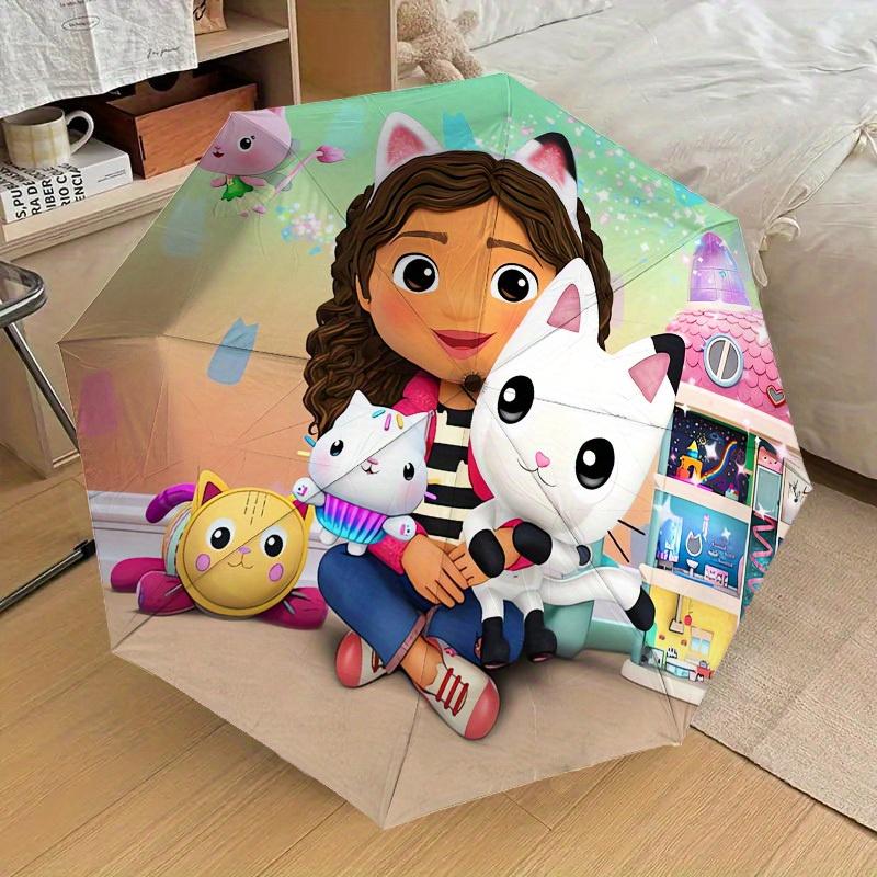 1pc gabby's Cat Friendship Themed High-quality Umbrella,Automatic Opening and Closing Umbrella,Multi-functional Umbrella G0811355