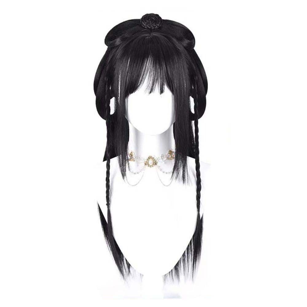 Heat-resistant Chinese Ancient Style Wigs Synthetic Cosplay Hanfu Modelling Wig for Women