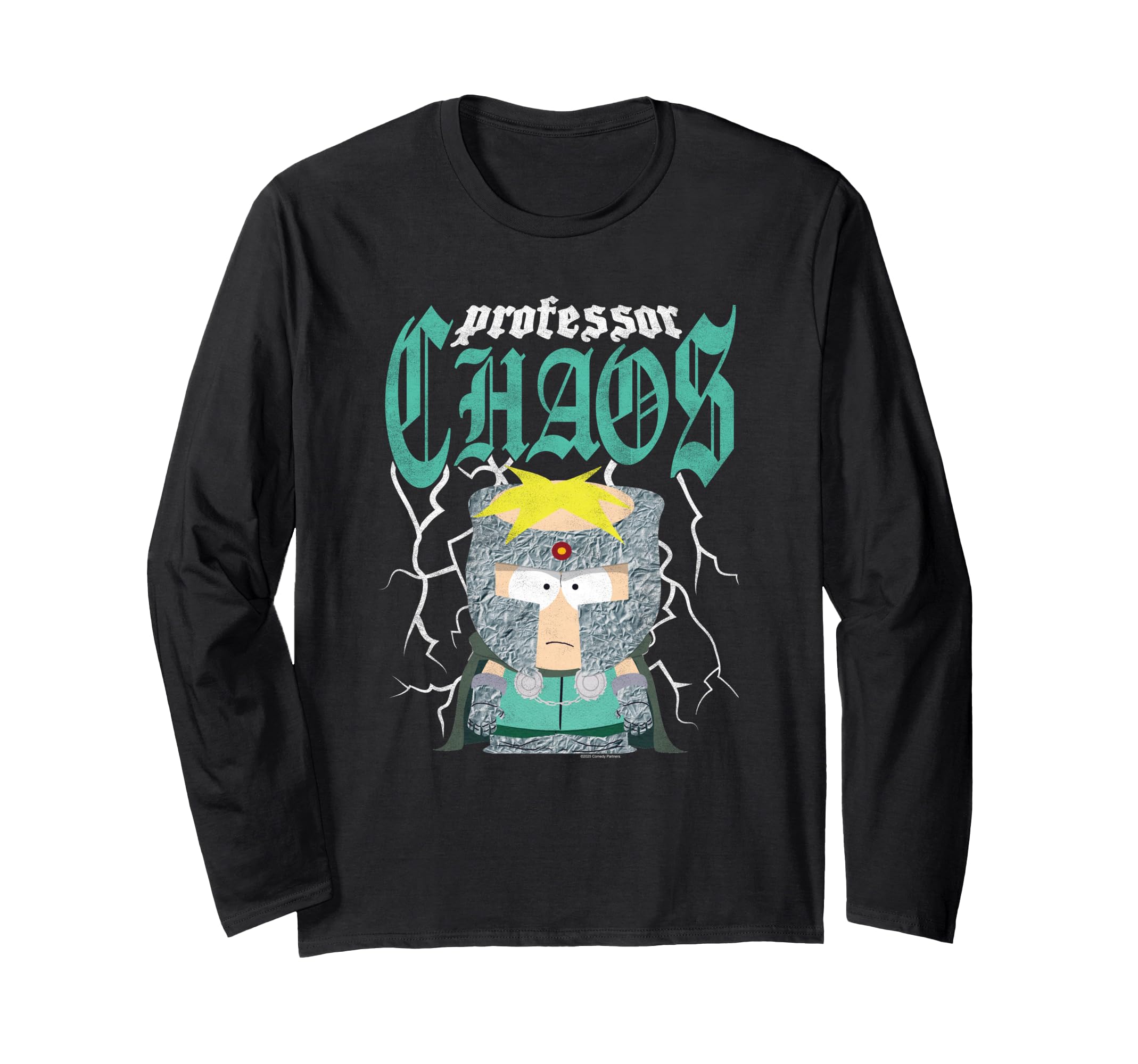 Футболка с длинным рукавом South Park Professor Chaos Heavy Metal Lightning Cartoon