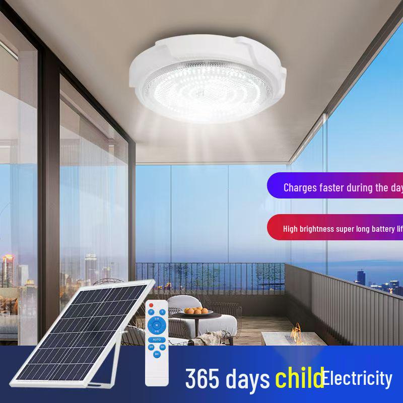 LED Smart Solar Deckenleuchte für Innen & Balkon - Augenschutz & Superhell