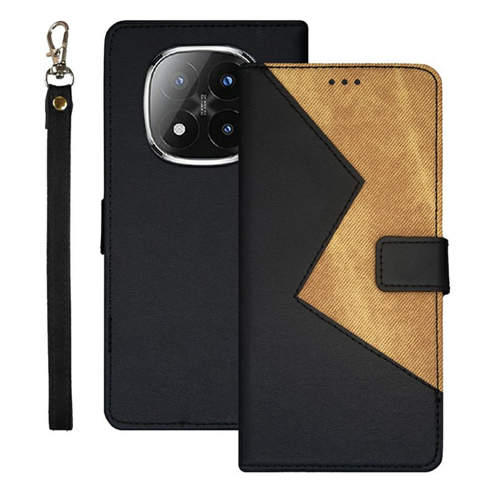 IDEWEI For Xiaomi Redmi Note 14 Pro+ 5G Case Card Slots Splicing Color Leather Phone Cover
