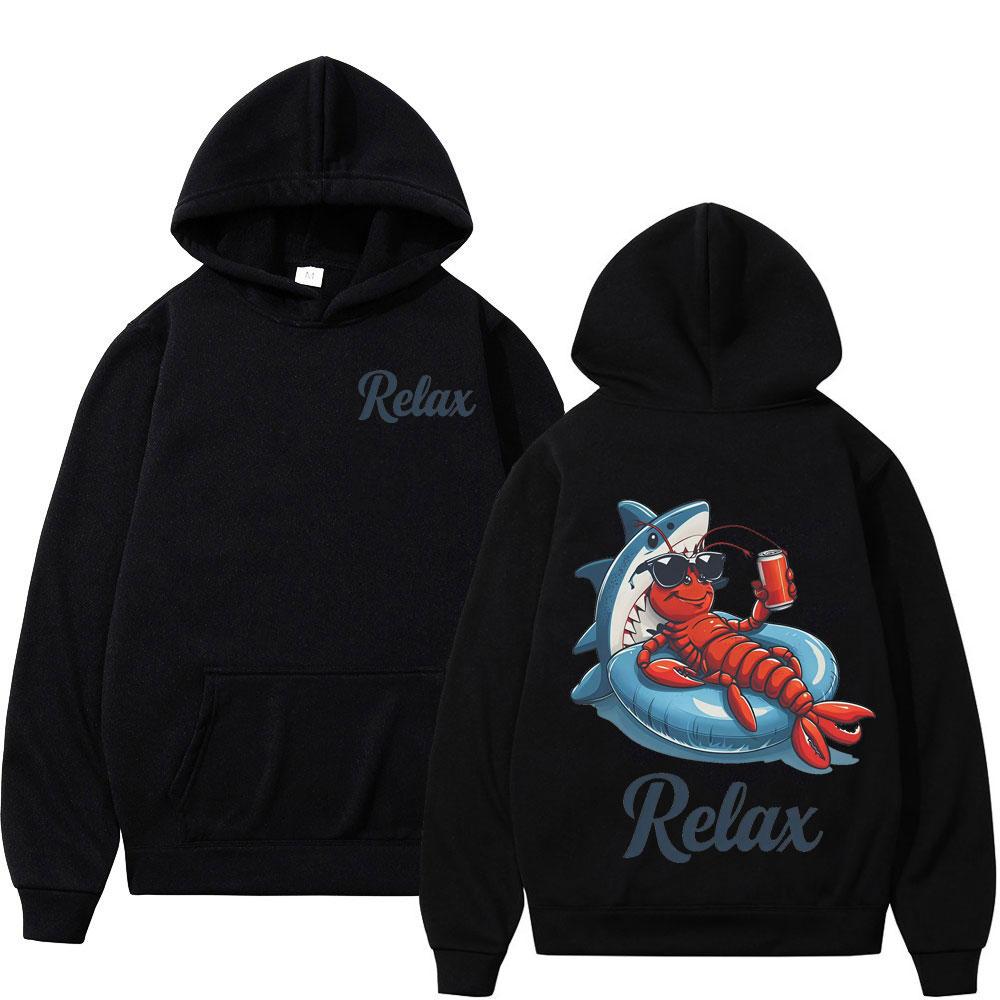 

Funny Vintage Relaxing Lobster Graphic Hoodie Men Women Fashion Sweatshirt Winter Loose Casual Oversized Pullover Streetwear 3XL