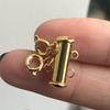 LOULEUR Stainless Steel Spring Buckle Lobster Clasps Connectors Slide Tube Lock Spacer Clasp Multi Strands Magnetic wholesale